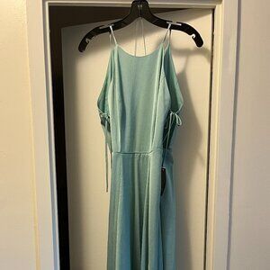 Celadon Blue Halter Gown NWT